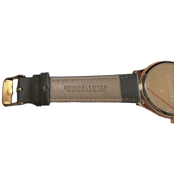 Monroé Women's Watches SOLÉROSE - CHARCOAL LEATHER -Water Resistant - 9 in - Picture 5 of 16